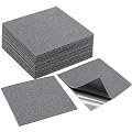HoKiis 10/20/30Pcs Self-Adhesive Floor Squares, 12x12 Inch Peel and Stick Carpet Tiles, DIY Trimmable, Durable Polyester Soft Padded for Bedroom, Office, Living Room,Grey,30