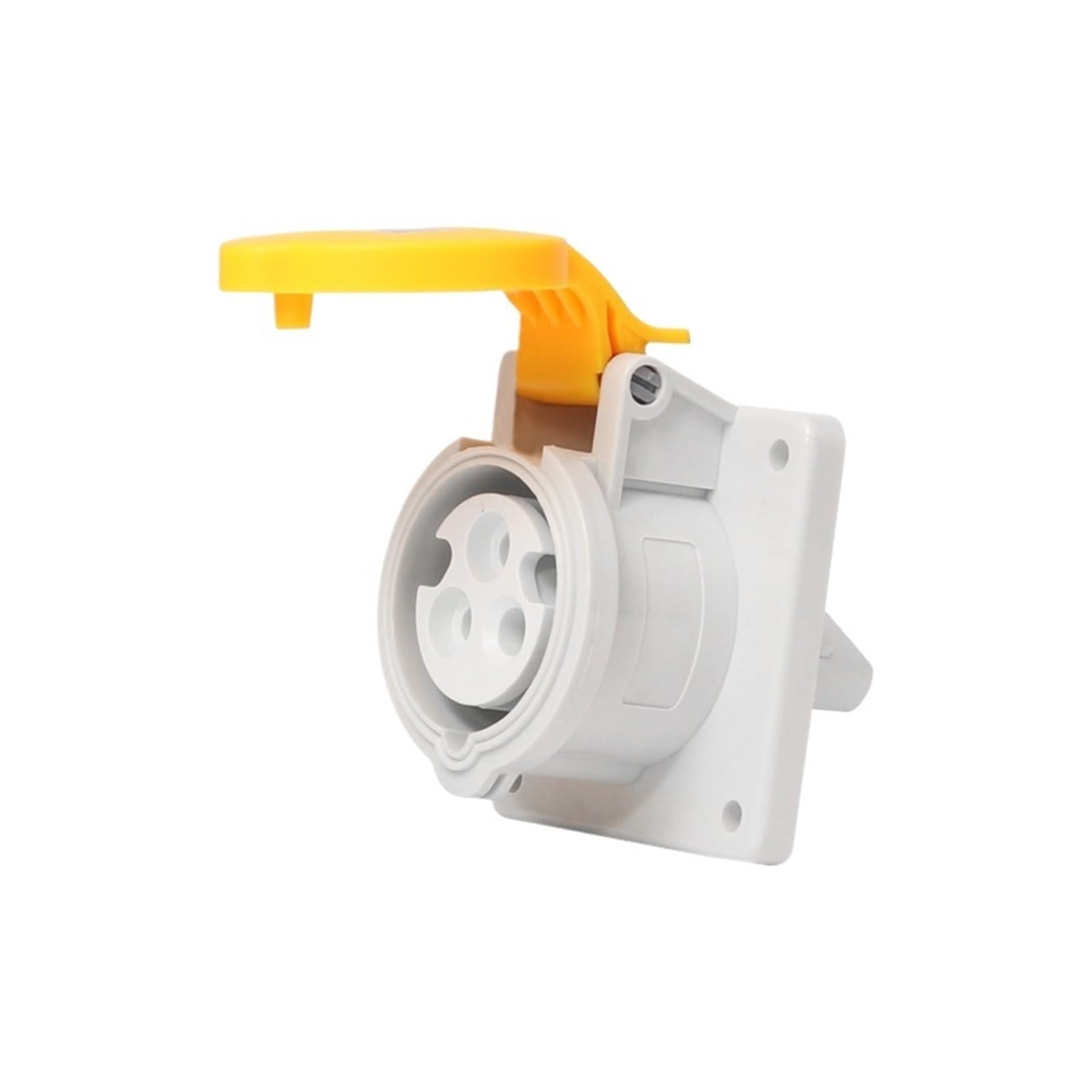 MUYTQAERG 4h Industrial Plug and Socket 110V-130V Three-core 32A Waterproof Aviation Male and Female Docking Connector IP44(Concealed socket)