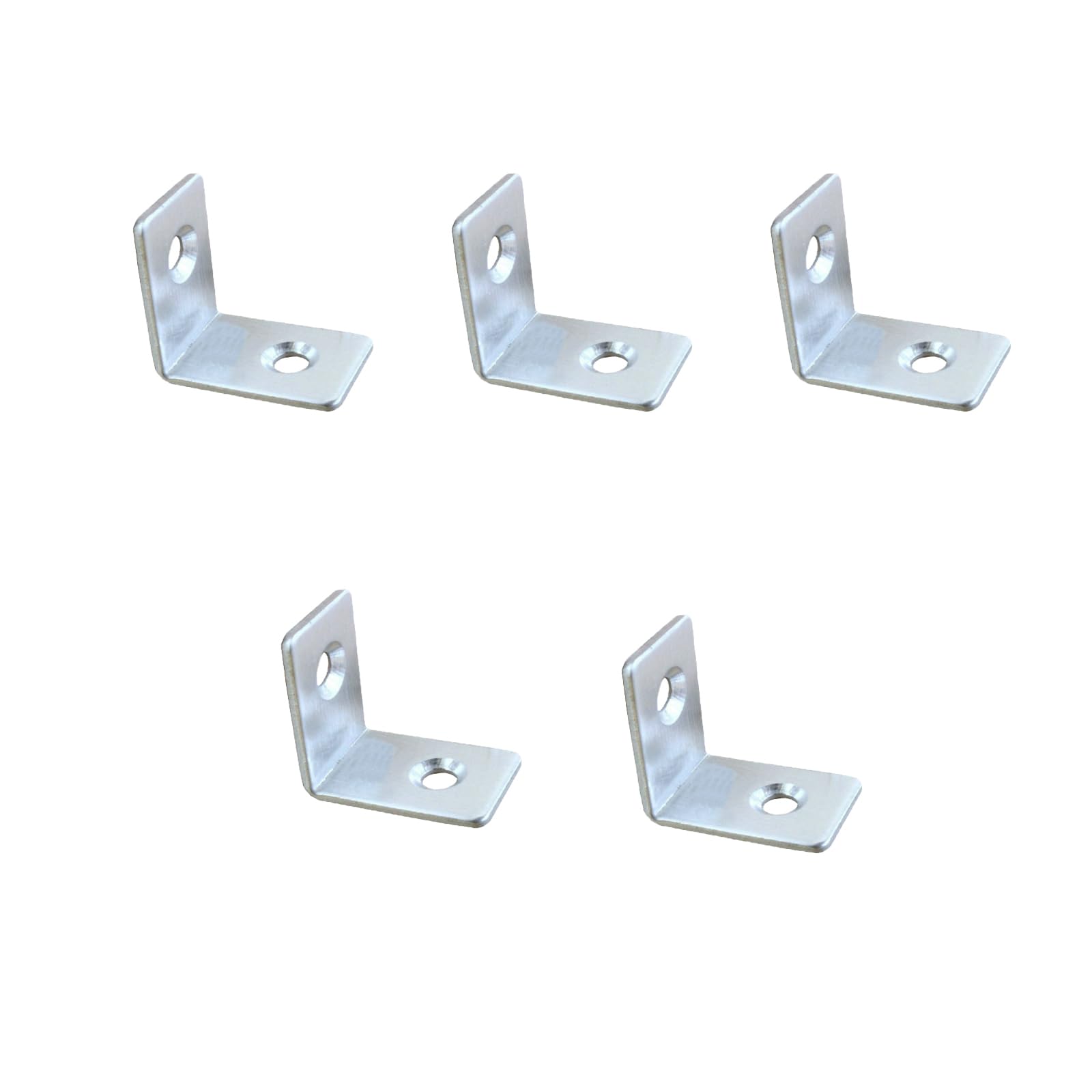 Baudelun 18-Pack Stainless Steel L-Bracket Corner Braces – 40x40mm, 1.5mm Thick, For Chairs, Tables, Cabinets & Wooden Furniture