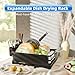Simple Trending Dish Drying Rack, Dish Drainer for Kitchen Counter, Dish Rack with Tray for Large Capacity, Black