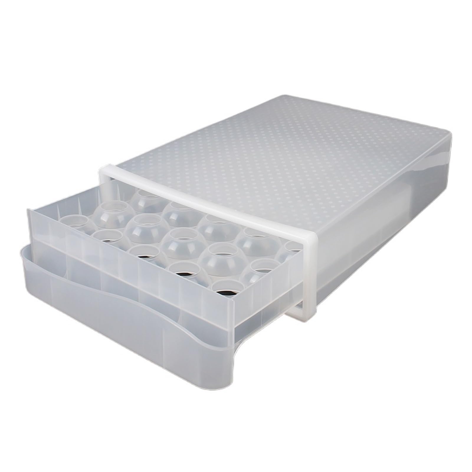 Suministros de Cocina, Soporte Transparente for refrigerador, Organizador de Huevos, Caja de Almacenamiento for Huevos, cajón, Bandeja for Huevos de una/Doble Capa(Single Layer)