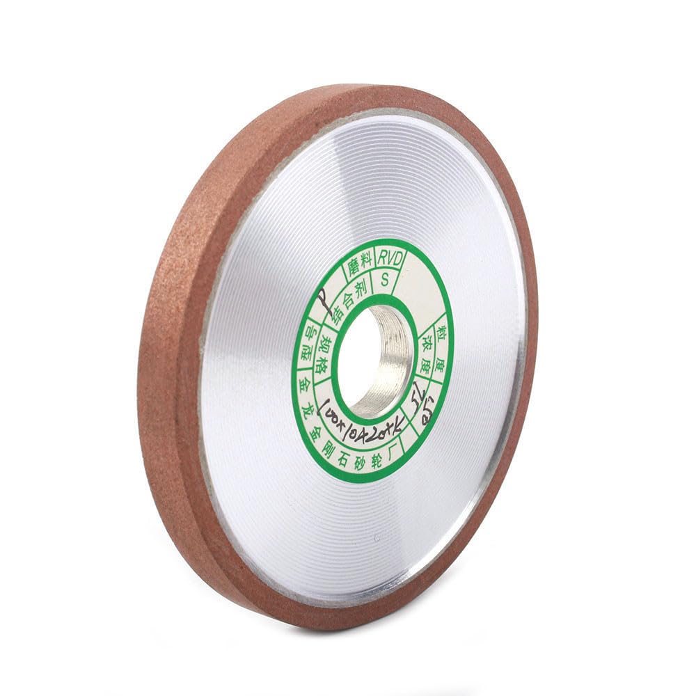 1 pièce 100 mm meule abrasive diamantée plate pour acier allié céramique verre jade meulage # 150/240/320/400, 100 x 20 x 4 x 10 mm, 320