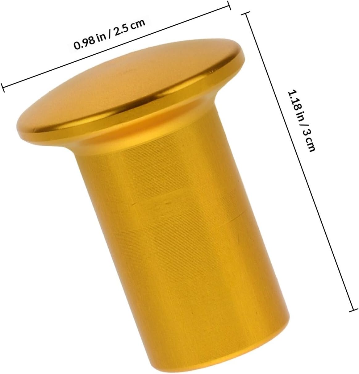 Automotive Handbrake Button Cover Aluminum Alloy Drift Turn Lever Knob Tip Car Interior Supply Gold Parking Brake Lever Replacement Accessory for Universal Models