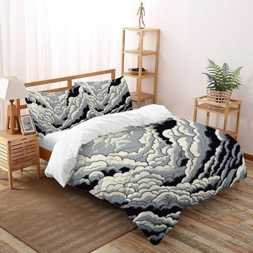 Housse de couette double microfibre blanche 200x200 imprimé 3D garçon - 2