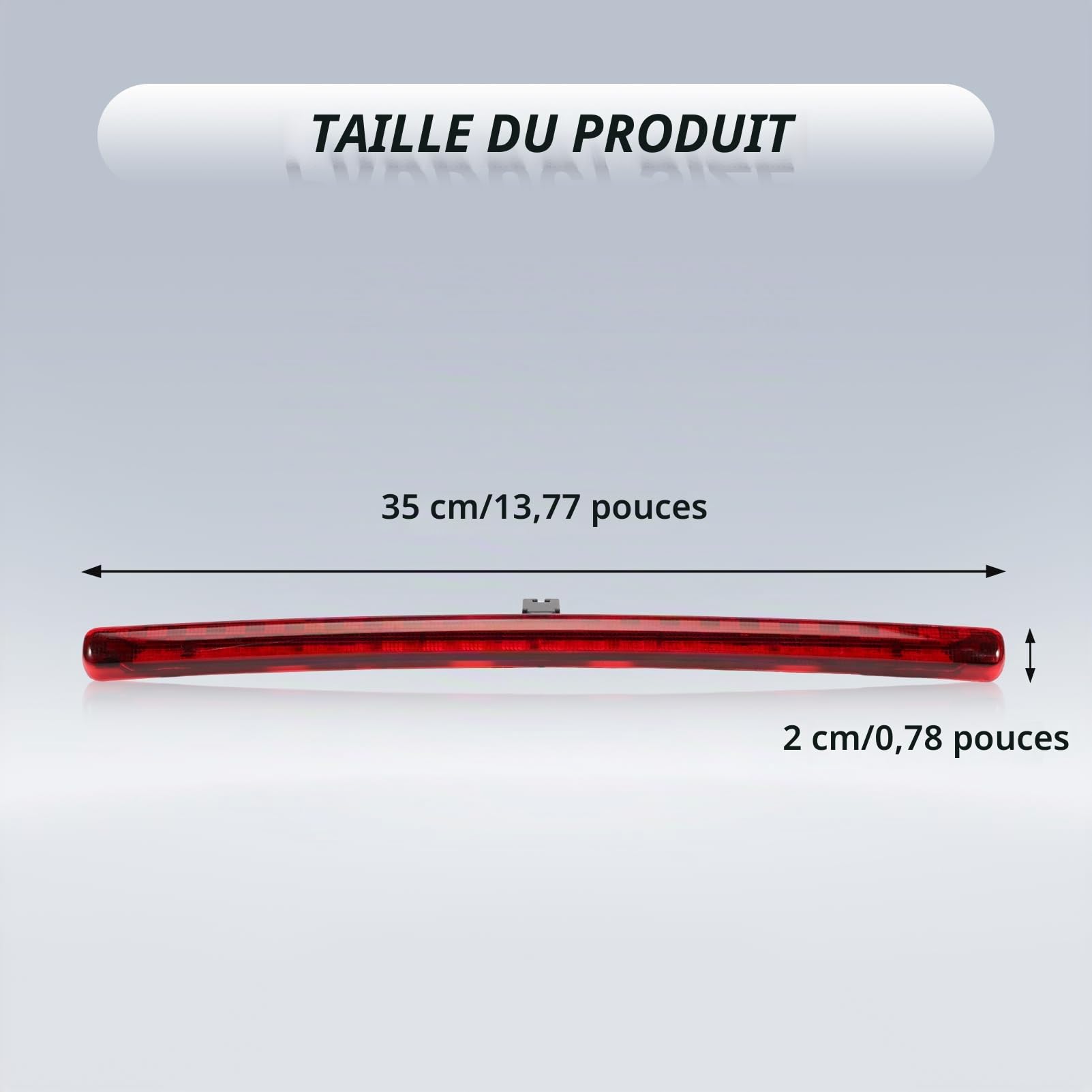 3e Feu Stop Mini Cooper Cabriolet R52, Rouge, 1 pièce | Remplace 63256961016, Remplace 63256961015, Lampe de Troisième Feu Stop, Feux Stop Arrière Feu Stop Central