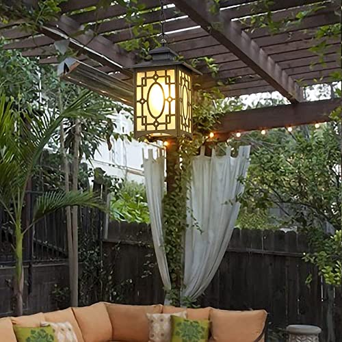 Lanterne en verre rétro E27 pour pavillon et suspension jardin