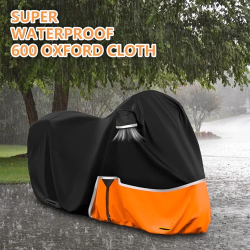 Image of 420D Motorcycle Cover for Various Sports, CBR 600 /1000 RR 500R /650R /1000R Ninja 500 400 Z900 Zx6r R1 R3 R6 GSXR Z400 S1000R YZF-R1 Outdoor Waterproof All-Weather Protection Sport Bike Cover