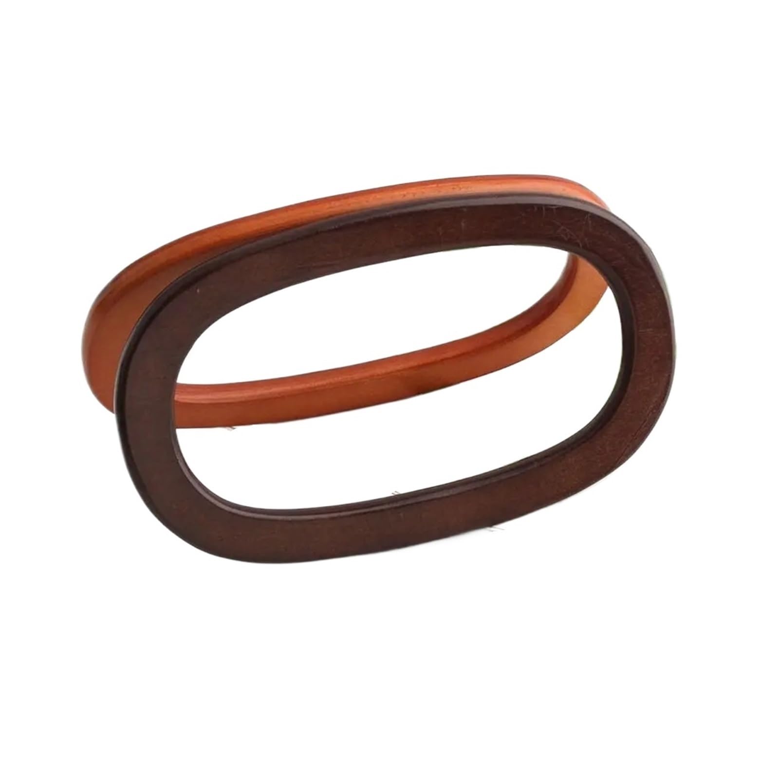 10 piezas Asa ovalada for bolso para DIY Bolsas de Playa | El bolso de madera del 17.3*10cm maneja el bolso del ganchillo de la correa del bolso(Dark Coffee)