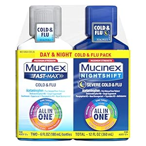 Mucinex Fast-MAX? Adult Liquid – Day & Nightshift Cold & Flu 3/(2×6) oz. 1 ea (Pack of 6)