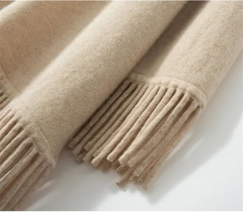 Women's Loose Large Size Sweaters Pullovers V-Neck Long Sleeve Tassel Soft Cashmere Jumper