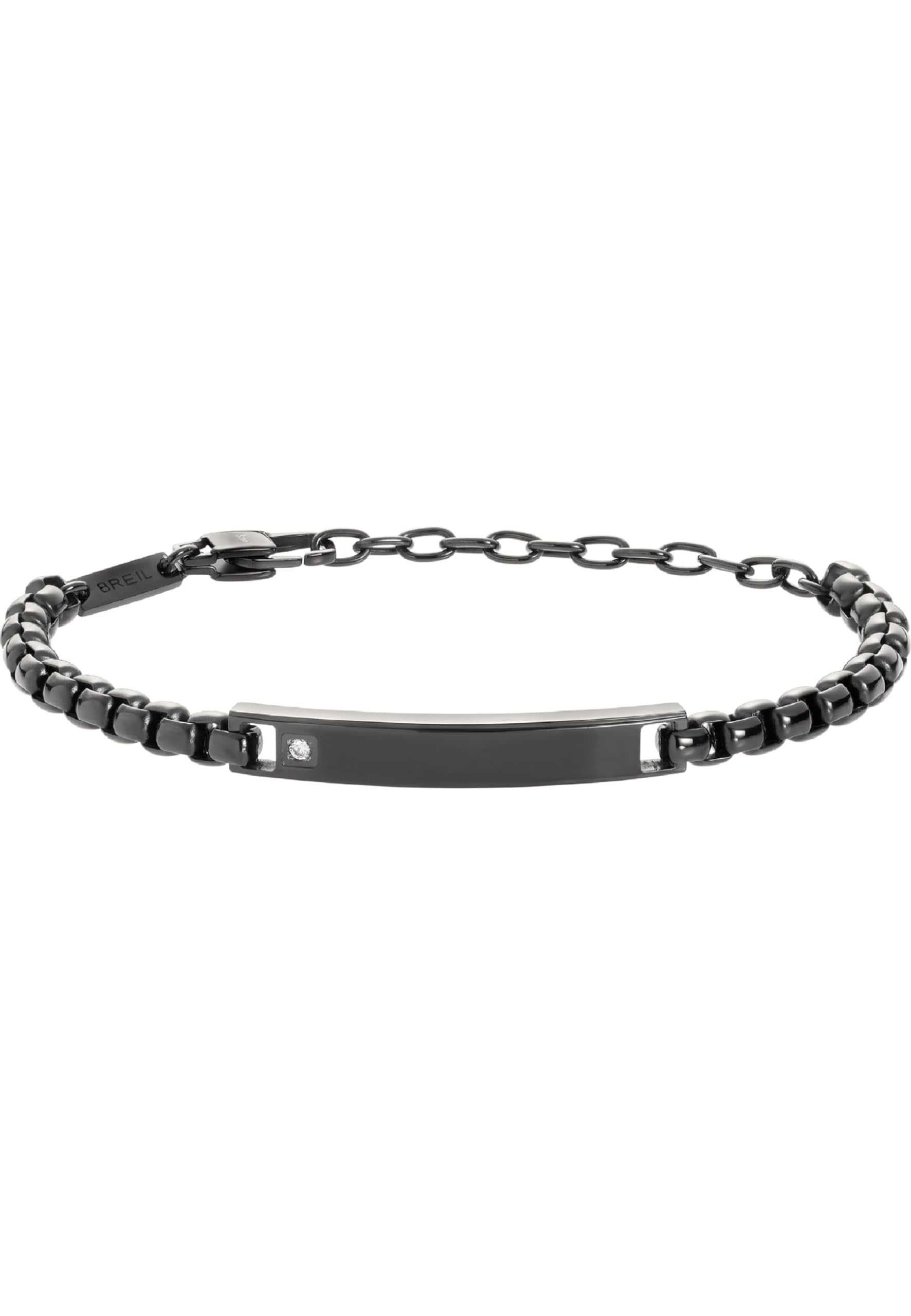 Bracciale Uomo Breil Blacken - Acciaio Specchiato Con Chiusura A Moschettone