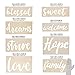 Positive Wood Stencil Templates for Crafts, DIY Projects, Painting (8 Pack)