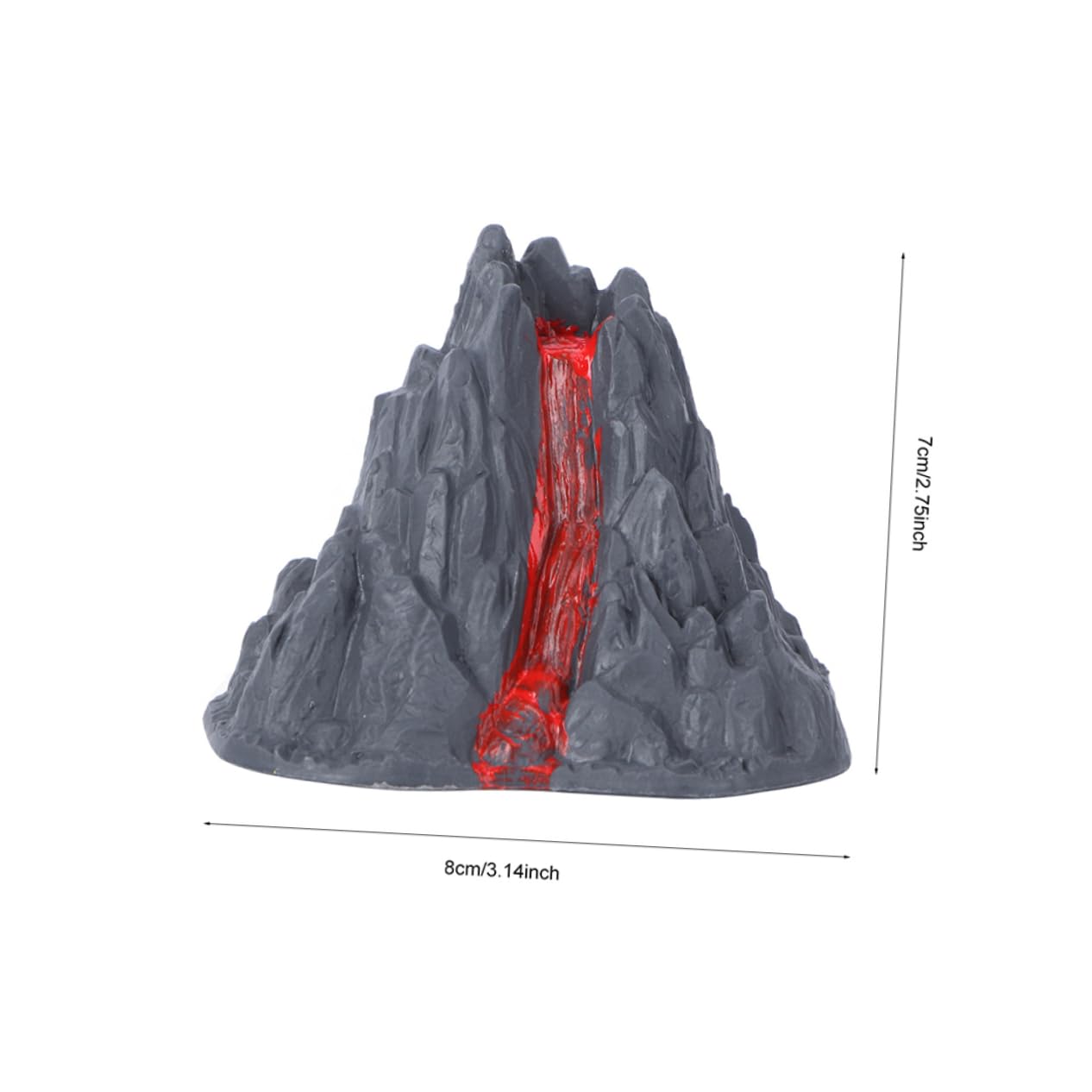 DECHOUS 20pcs Volcano Lava Volcano Model Simulation Volcano Figurine Volcano Kit for Small Mini Volcano Decor Volcano Fake Volcano Learning Landscaping Plastic