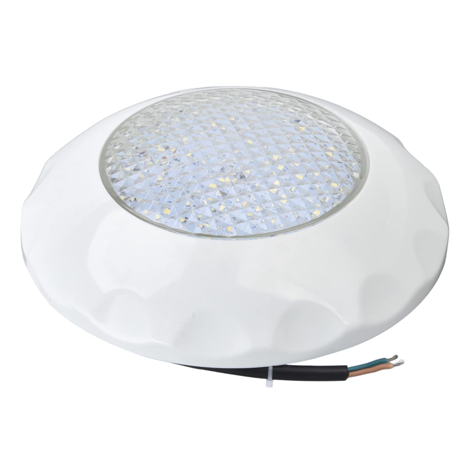 Cryfokt Schwimmbadleuchte, Langlebig, 9 W, LED-Poolleuchte, IP68, Wasserdicht, Unterwasserleuchte, Wandmontage, für Gärten, öffentliche Brunnen, Weißes Licht 230 Mm für Landschaft