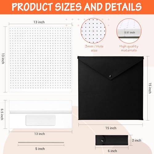 House of worlds 13" Crochet Blocking Board with 20 Pins/Pegs, Granny Square Blocking Boards for Crochet Projects, High-Density Board with PVC Coating. Crocheting Accessories Gifts for Crocheters by House of worlds - Image 3
