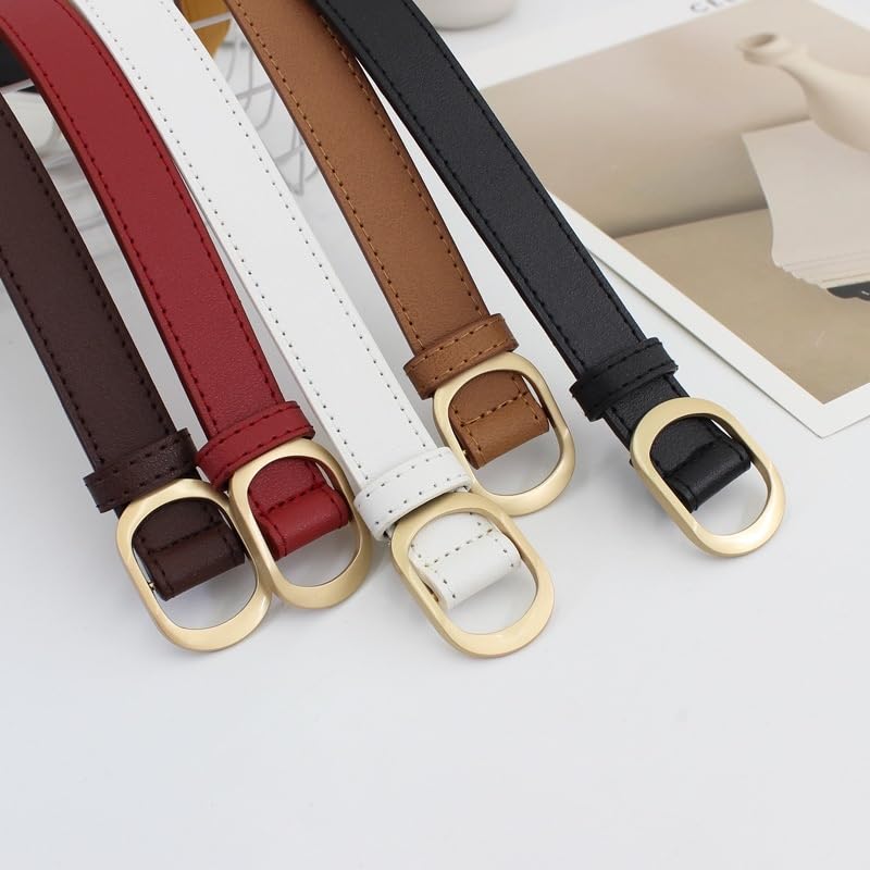 Women Casual No-hole Buckle Adjustable Belts Fashion Vintage Belt Summer Dress Jeans Coat Thin Waist Strap4