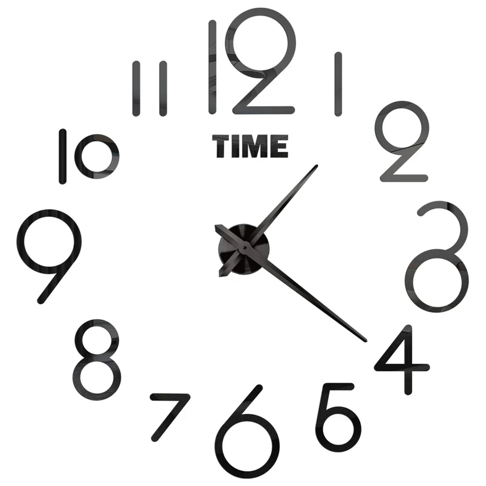 JBJYGSG DIY Wall Clock Frameless Modern 3D Mirror Sticker For Home Office Hotel Restaurant Decoration For Living Room Bedroom(Color7,47inch)