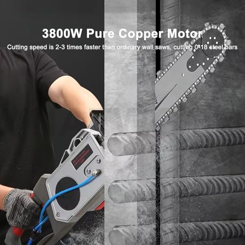 Taglierina elettrica industriale per pareti di cemento, sega per demolizione raffreddata ad acqua resistente da 3800 W con pompa per il taglio professionale della costruzione