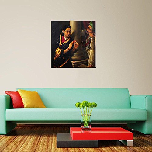 Image of Tallenge Stolen Interview - by Raja Ravi Varma Medium Gallery Wrap - Framed (18 x 24 inches)