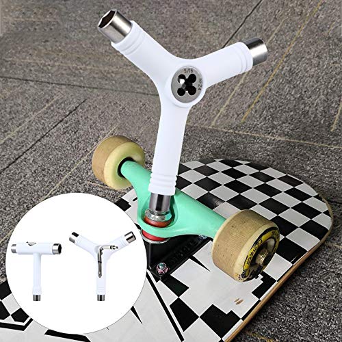 BESPORTBLE Ferramenta de Skate Branca Conjunto de Chave de Soquete de Skate Skateboard T Ferramenta