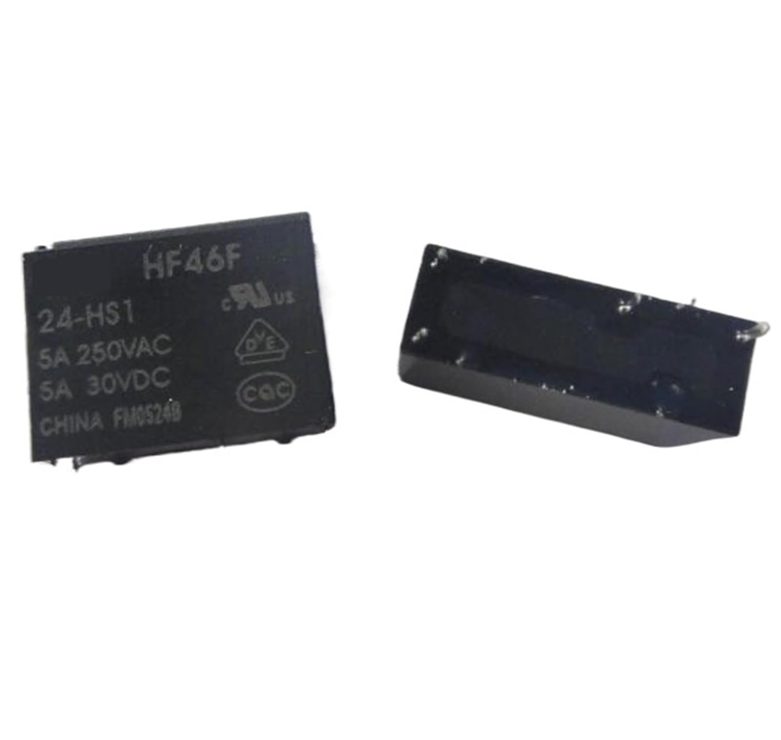 Relais HF46F-24-HS1 24VDC 5A 4PIN pour circuit imprimé