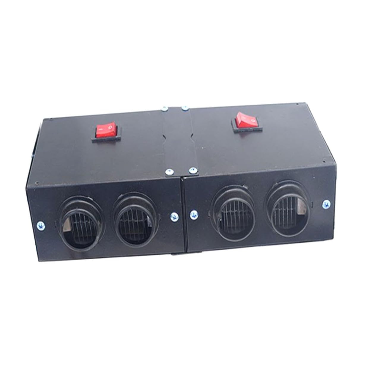 500 W Auto Heizlüfter mit 4 Lüftungsöffnungen 12 v Tragbarer Auto Entfroster Automatische Heizfunktion Leiser Betrieb Sichere Batterieanschluss Heizung für Winter und Sommer