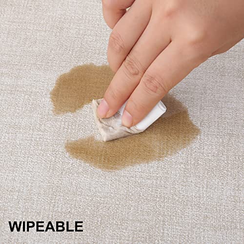 Homing Faux Leather Heat Resistant Placemats Set Of 6 – Waterproof Wipeable Dining Pu Place Mats For Indoor & Outdoor, Easy To Clean - Beige #TOP3