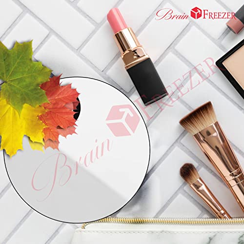 Image of Brain Freezer Shiny Makeup Palette With Stainless Steel Round Shape Spatula, 100 g (Circle Silver)