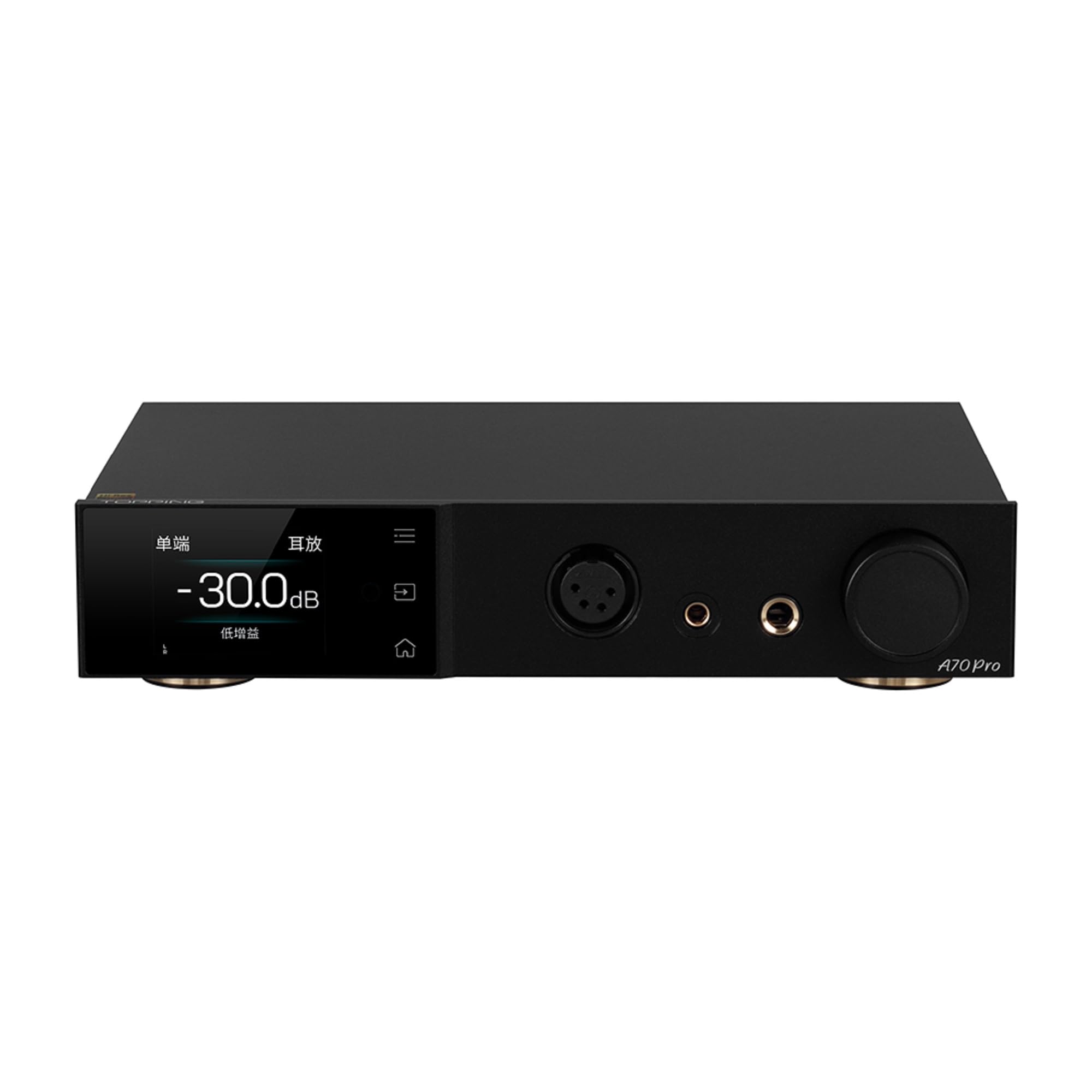 Topping A70Pro Fully Balanced Headphone Amplifier 17000mWx17000mW HPA, RCA/XLR/TRS/EXT to 4.4mm/6.35mm/4-Pin XLR Headphone Amp RCA XLR Output Preamp with 12 Trigger for Earphone//IEMs (Black)