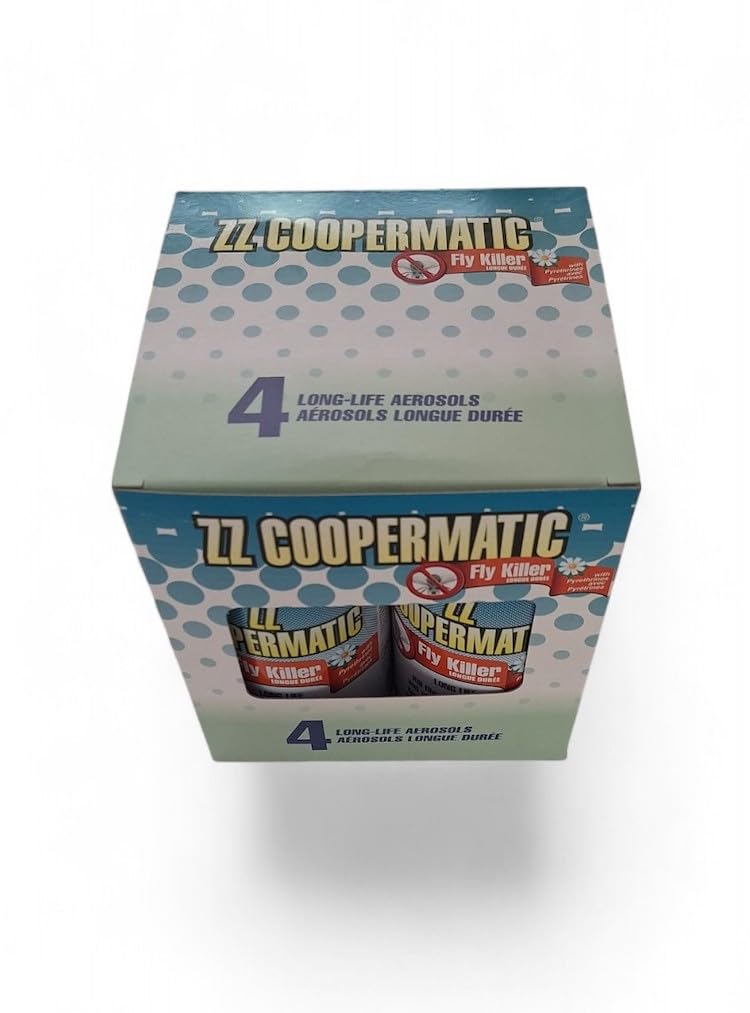 Lot de 4 Recharges ZZ Coopermatic fly killer 250 ml Formule à base de pyrèthre naturel