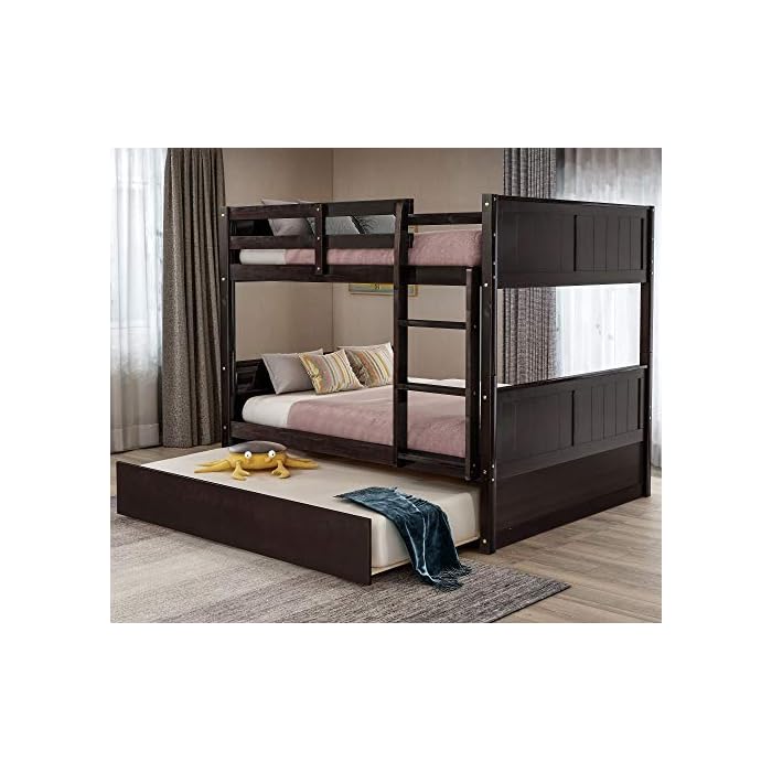 Buy SOFTSEA Full Over Full Bunk Bed with Trundle for Kids and Adult