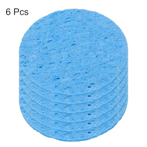 Image of HARFINGTON 6pcs Soldering Iron Cleaning Sponge 1.97 inch Replacement Sponge High Temperature for Cleaning Welding Soldering Iron Tip, Blue