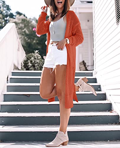 Image of Misassy Womens Open Front Knit Sheer Cardigans Summer Boho Lightweight Long Sleeve Kimono Long Sweater