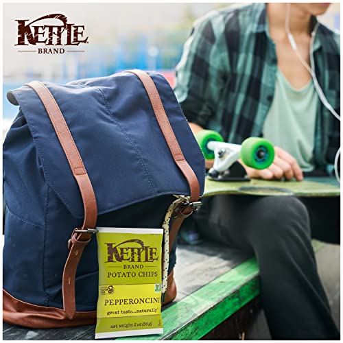 Image of Kettle Brand Potato Chips, Pepperoncini Kettle Chips, Snack Bag, 2 Oz (Pack of 6)