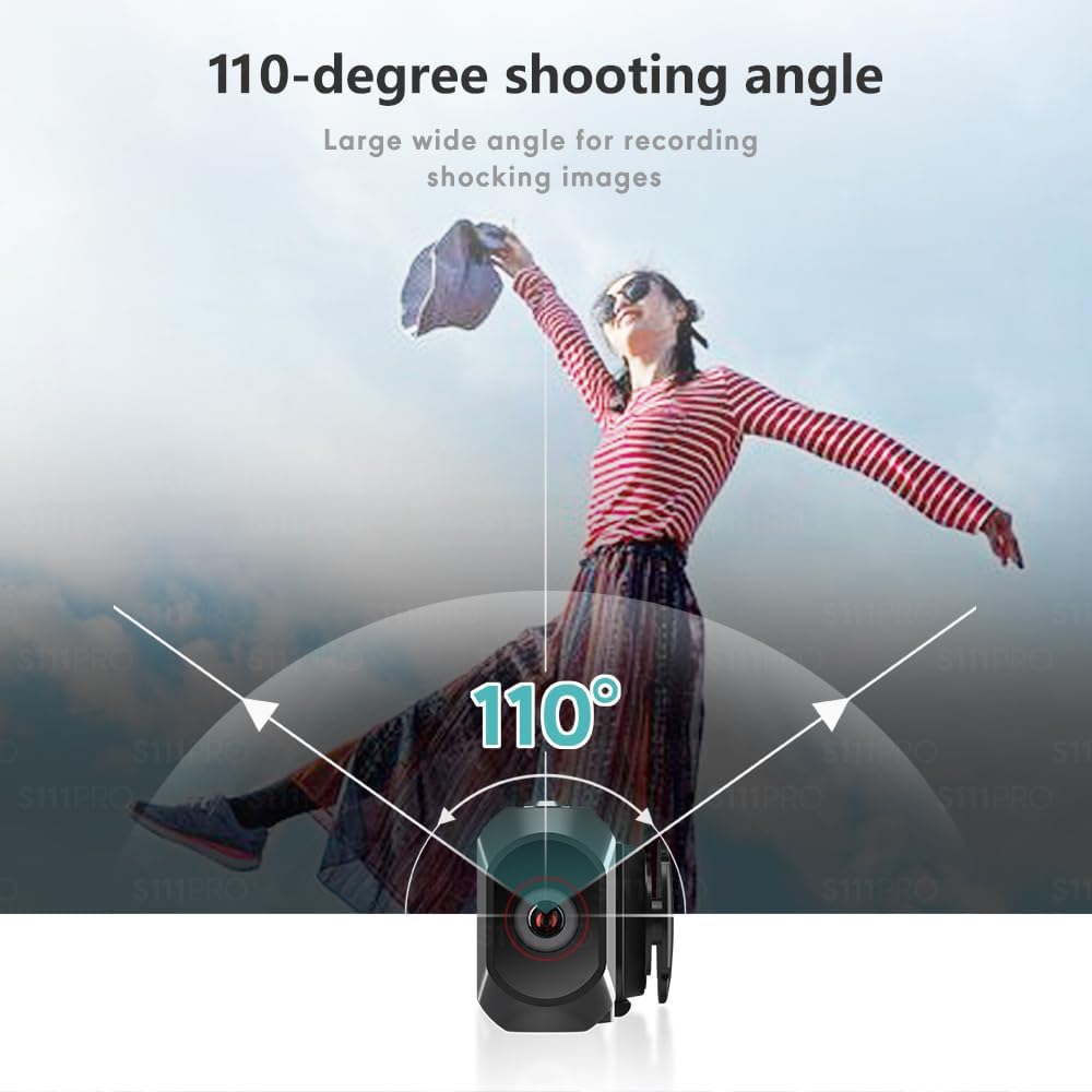 4K Wearable Camera Glasses, Ultra HD POV Video Recording with EIS, 12MP Resolution, 0.96 Inch Display, Lightweight 26.1g, First Person Perspective Camera for Running Cycling Vlogging (Black)