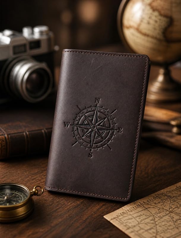 Men’s Genuine Leather Passport Holder – RFID Blocking Travel Wallet with Multiple Card Slots, Slim Design & Secure Document Storage |SL_50-image-48