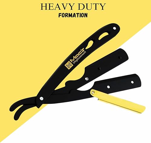 Miniatura 4 de Maquinillas de afeitar profesionales B&G de borde recto, con Green Platinum Derby 100 cuchillas - Mecanismo de reemplazo de cuchillas fáciles-100%