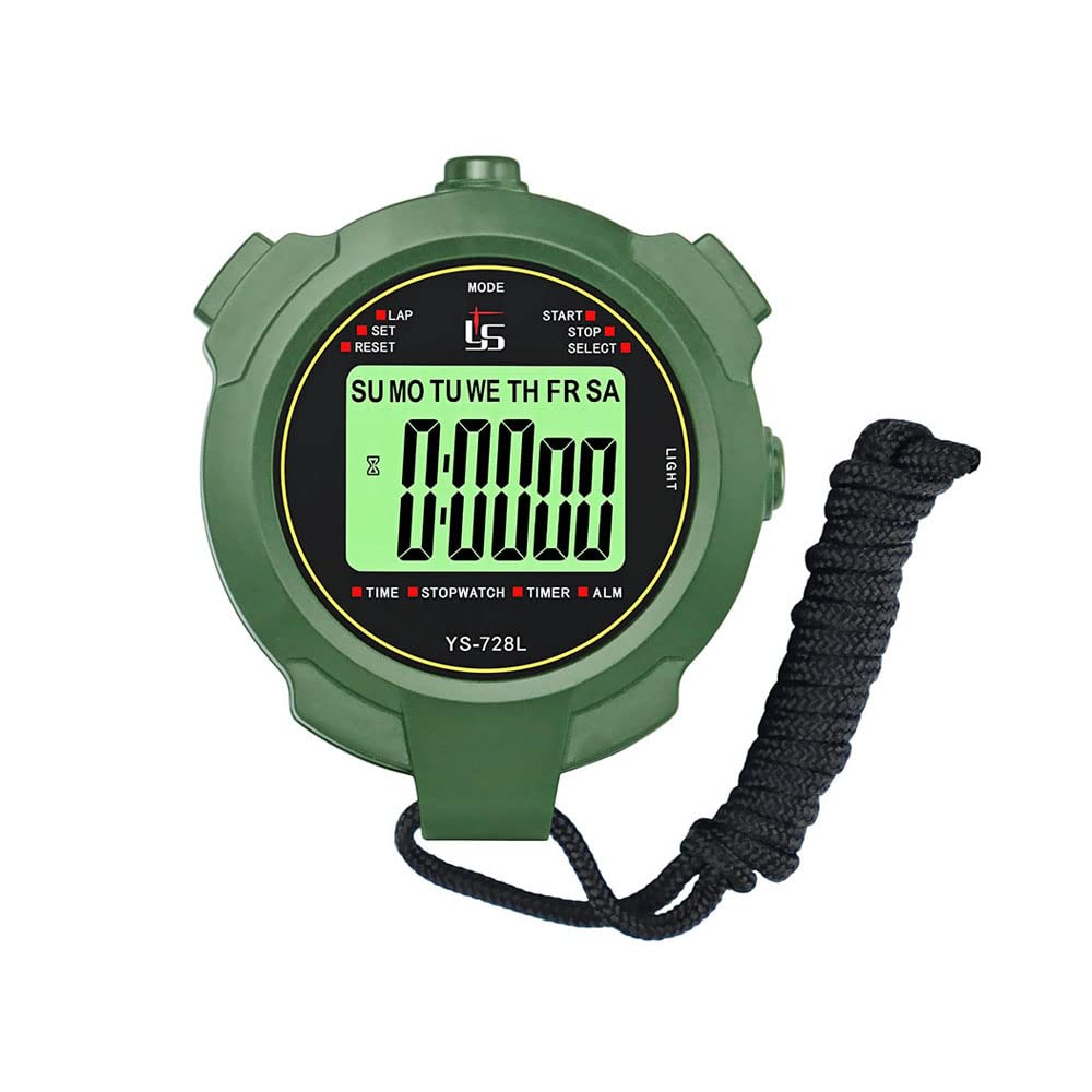 Stopwatch, Digital Handheld LCD Sports Stopwatch, Training Timer, Electronic Outdoor Running Chronograph Stop Watch