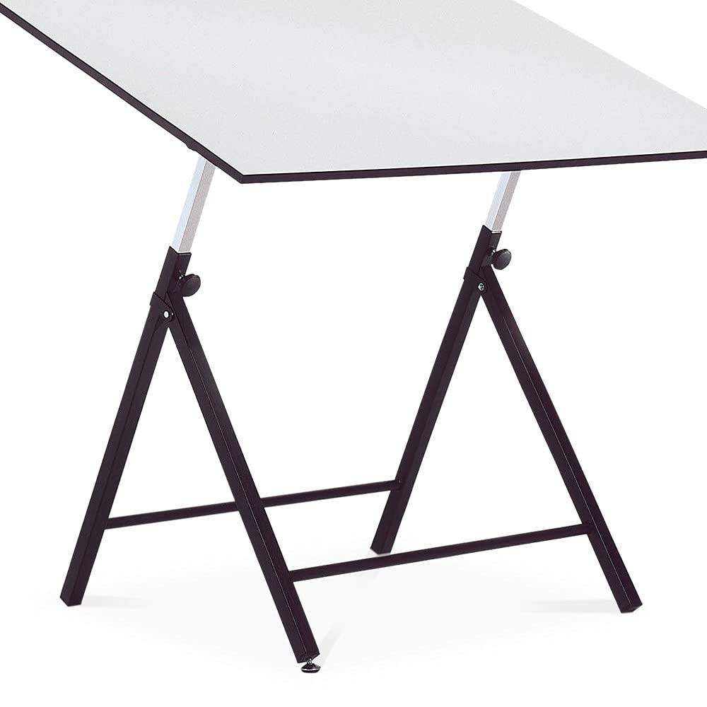 Rocada | Mesa de Dibujo para Estudiantes | Estructura metálica Plegable y Regulable para Trabajar con Tableros y Tecnígrafos hasta 130 cm | Incluye Tablero Blanco de Melamina de 90 x 130 cm