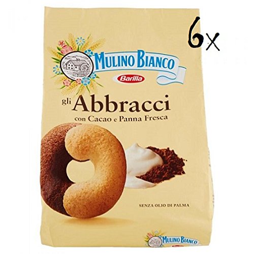 6x Mulino Bianco Abbracci Italian Biscuits Cookies 700g