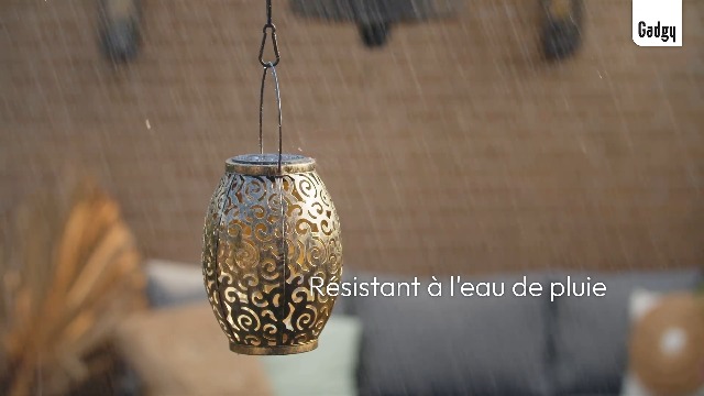 Gadgy Lot de 2 Lanternes Solaires Extérieures - Luminaires LED Effet Rotin pour Jardin, Terrasse et Balcon, Lampes Solaire Décoratives pour Table et Éclairage Extérieur
