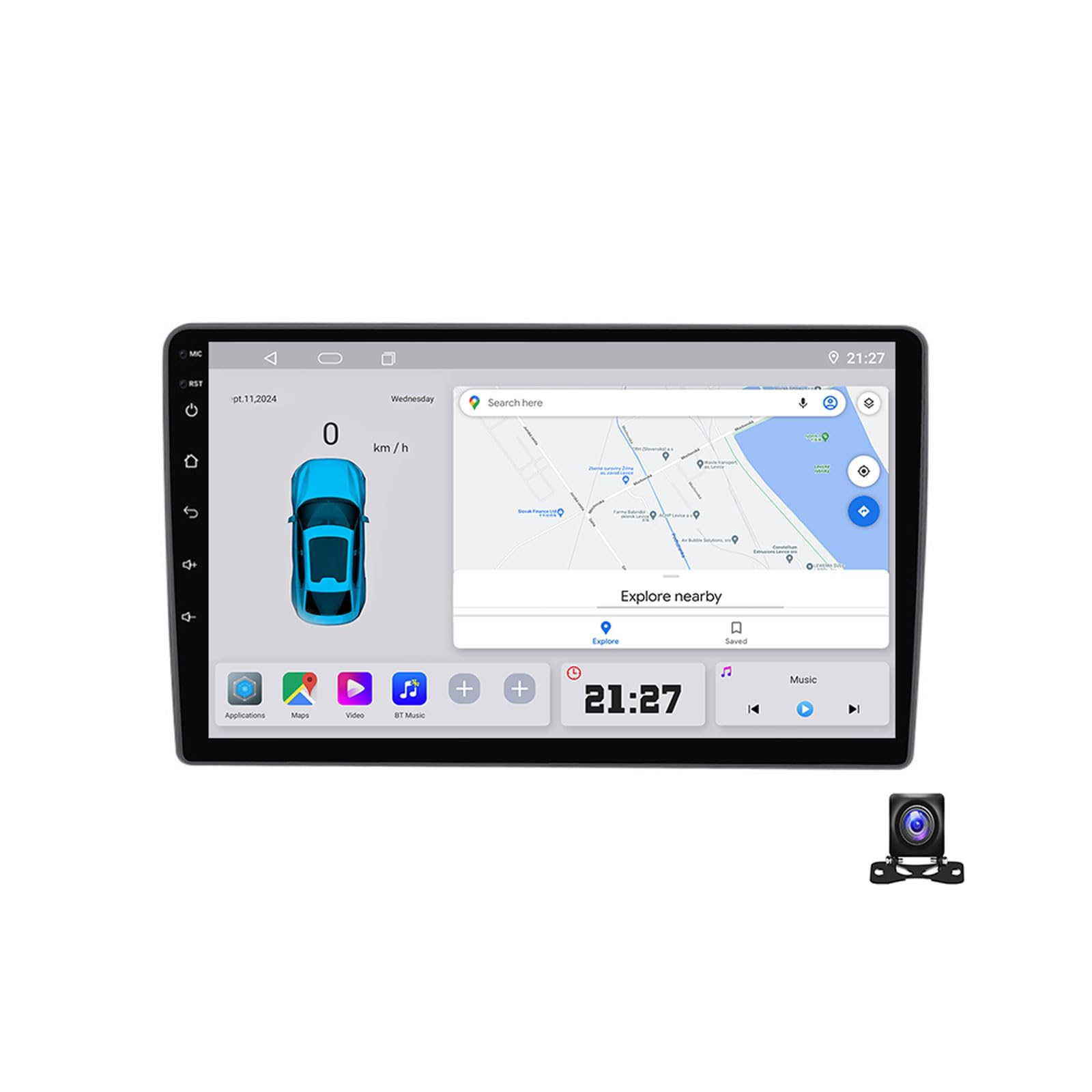 Wireless Carplay Screen for Car &amp; Android Auto Head Unit Compatible with Hyundai H1 2007~2015 Android 14 Car Stereo 9 Inch Touchscreen with Backup Camera Navigation 4G RDS,C30 Pro