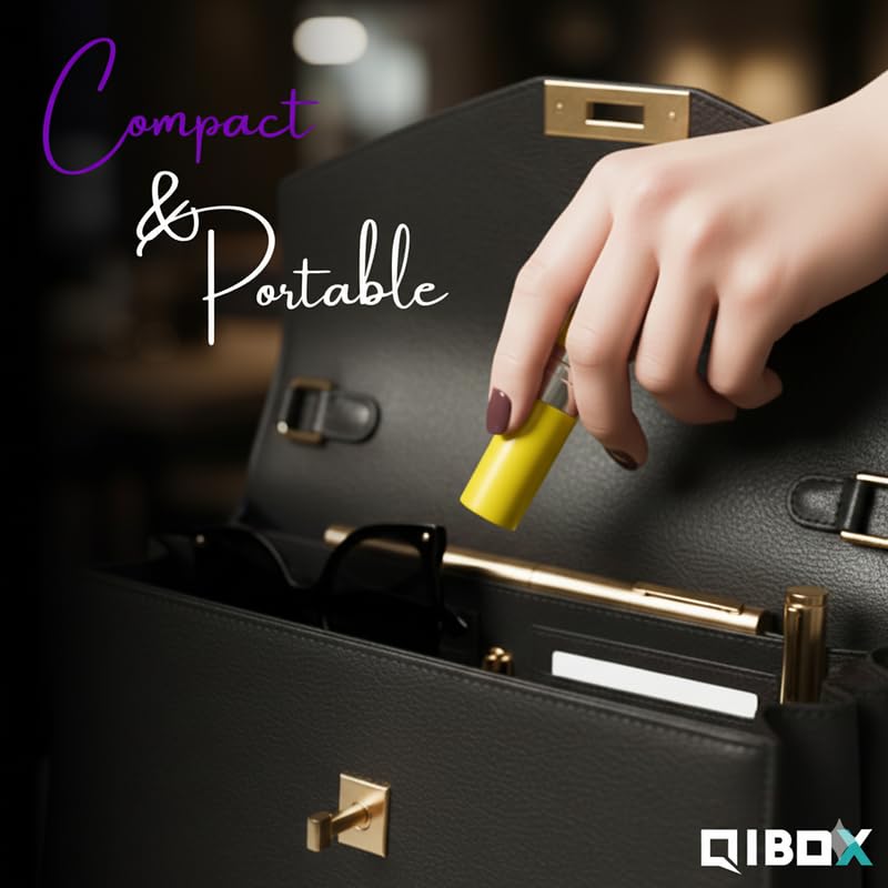 Image of Portable Waterproof Personal Massager - [yellow] | Compact Travel-Friendly massager with Multiple Modes | Quiet & Discreet for On-the-Go Use (By QI-BOX)