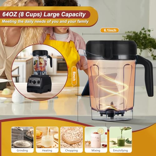 Recipiente compatible para licuadora Vitamix 64oz Low-Profile miniatura 5