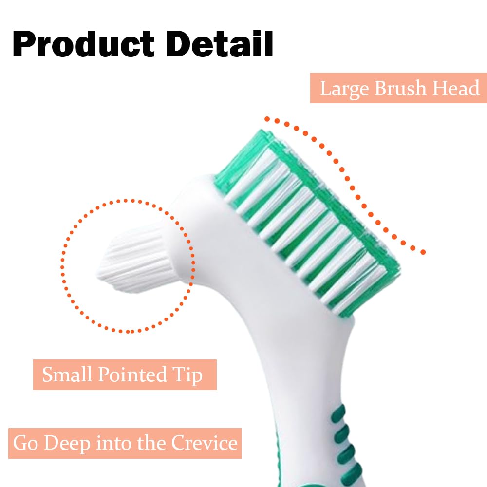 Zveniy 4 PCS Turtle Shell Cleaning Brush Mini Double-Sided Tortoise Accessories Aquarium Cleaning Tools for Animal Shell Health Removes Mud Dirt Debris - Image 3