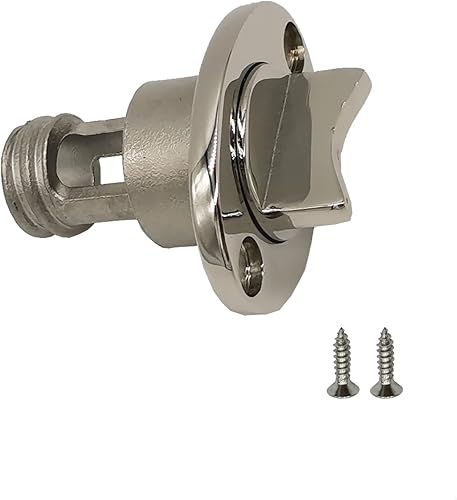 Miniatura 3 de Douzime Tapón de drenaje de barco de 1 pulgada de acero inoxidable ovalado marino 316 para garboard con tornillos O-Ring 34