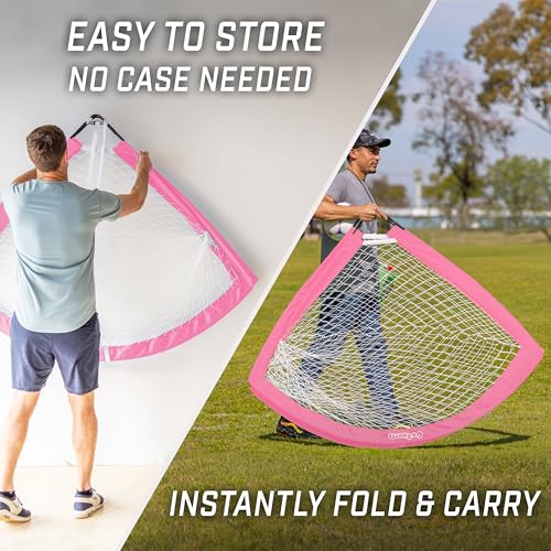 Image of GoSports Portable Soccer Goals for Kids - 13 Color Options - Choose 4 x 3 ft or 6 x 4 ft - Team Tone Pop Up Nets for Backyard