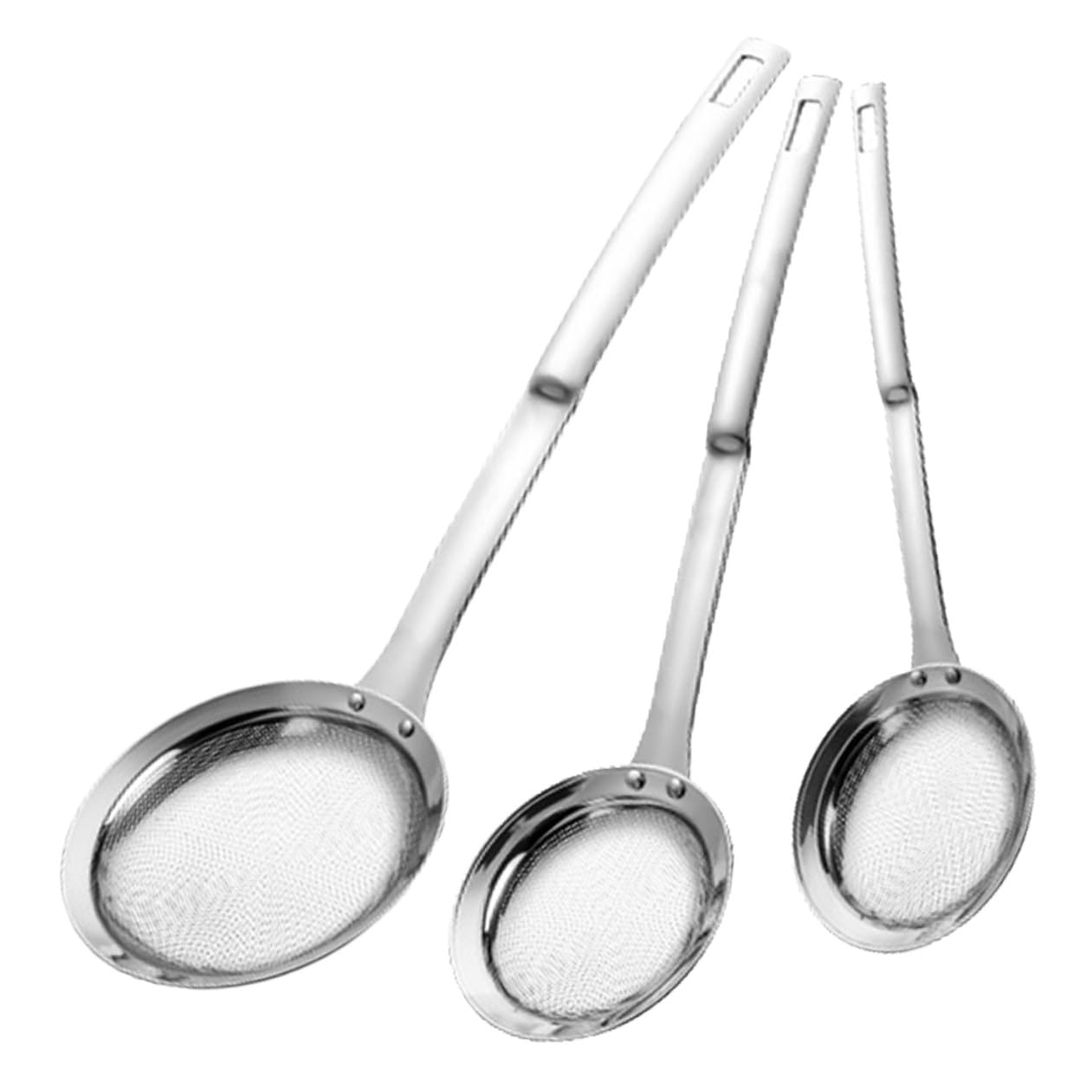 Toyvian Setaccio da Cucina Filtro Resistente in Acciaio Inossidabile 3 Pezzi Colino per Farina e Succo Rete Fine Funzione Appesa per Uso Quotidiano in Cucina
