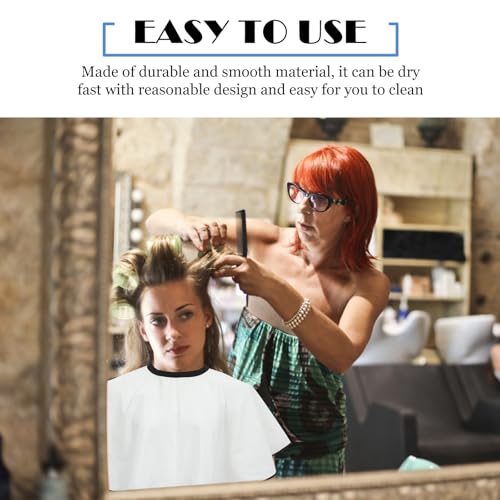 Capa para corte de cabello profesional blanco miniatura 6