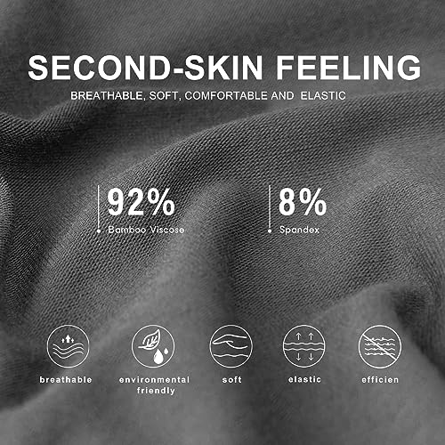 BAMBOO COOL Mens Boxers Short Classic Fit Soft Casual Underwear Loose Breathable Boxer Shorts for Men2